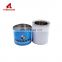 Factory wholesale 1 liter arch top round tin can with plastic cover gallon solvent lids and metal caps paint