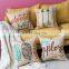 Customized Sublimation linen Cartoon Printed Decorative Pillow Case
