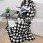 TEX-CEL Premium Fleece Plaid Adult Wearable Hooded Throw Blanket with Sleeves