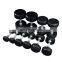 Fitness Equipment Round Head black  pu barbell plate