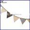 Coffee Polka Dot Mini Fabric Bunting Double Sided Banner 12 Flags PL027