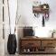 Wood Wall Shelf Mail Organizer 4 key hooks Wall Mounted key Holder Wooden Mail Sorter Organizer