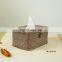 Seagrass Hand Straw Water Hyacinth Wicker Square Tissue Box Cover Brown