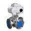COVNA 4-Way Flange Type Water Automatic Motorized Electric Ball Valve 3 inch