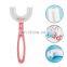 Manual Silicone Baby Children U Shape Toothbrush Oral Care Cleaning Kids Toothbrush