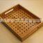 Wholesale Rectangular Empty Breathable Tray Fruit Food Bamboo Wood Tray