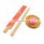 Chinese Traditional Bamboo Chopsticks for Wedding with Red Open Paper Sleeve Disposable Chop Sticks