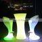 unique bar table furniture /Remote control outdoor party event modern industrial plastic light up led bar stool