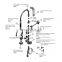 Pre-Rinse Shower Short Height Double Lever, Single Hole, Deck Mount - 4.50 GPM Spray Valve in beat Price from manufacture