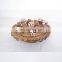 Hot Selling Handmade Rattan Cake Stand Round Tray With Leg for Table Handwoven Basket for Breakfast Wholesale