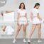 Custom Logo 2 In 1 Piece Biker Shorts Women Sports Wears Elastic Band High Waist Gym Pants