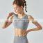 MOQ 1 Custom Logo Back Hook Shockproof Sports Yoga Bra Adjustable Hollow Out Training Wear Fitness Running Bra Top