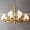 large led brass gold dining living room chandeliers hotel luxury pendant light