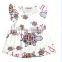 New style girls dress 2016 summer children boutique clothing tortoise pattern flutter sleeve baby girls dresses