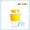 Many color and Promotional Gift Glass Cup with Silicone Cover Sleeve and lid