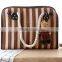 Ladies Fashion Blue Stripe Beach Straw Bag