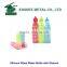 New Borosilicate BPA Free Heat-Resistant Sports Glass Water Bottle With Silicone Sleeve