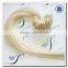 Wholesale Top quality 100% virgin human hair clip in hair extension single clip in blonde hair