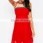 Sunshine red lady halter camisole skirts designs dress apparel suppliers