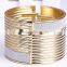 New Punk Gold Plated Bangle Jewelry Sticker Color Wider Cuff Bracelets For Women