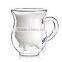 Handmade Clear Milk Glass Cup With Handle