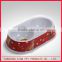 Factory sale personalized cheap plastic pet feeder double dog bowl