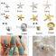 3d nail art decoration Starfish Shell Gold silver color nail art sticker