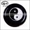 Wholesale Black and White semi-precious stone Engraved Yin Yang Feng Shui Round Palm Stone set