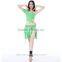 Special cutting comfortable yellow women belly dance costume
