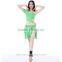 Special cutting comfortable yellow women belly dance costume