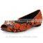 BUCKLED Classic Leather Wholesale woman peep-toe flat shoes 2015