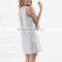 Wholesale Factory Sexy Plain Color Women's 100% Linen Sleep Chemise