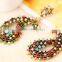 Colorful Indian Earrings,Kundan Studded Ethnic Yet Modern Indian Earrings,Boho Earring,Aztec Earring,Tribal Earring