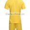 2016 100% polyester polyester yellow grid soccer uniforms