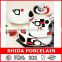 2015 New design factory direct supply porcelain plates 20pcs square shape porcelain dinnerware set with full design
