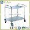 Fast food warmer trolley for hotel, 2 tier hospital food trolleys