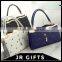 Factory Price Printed PU Blue Shoulder Bag