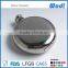 OVAL hip flask ,round shape hip flask with metal lid HFR003