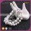 G66596K02 STYLE PLUS Silver Plate Pearl Design Bracelet Thick Alloy Chain Imitation Pearl Bracelet for Young Girls