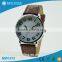 Fashion waterproof resistant pu leather classic quartz watch