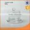 whole sale D12cm clear round glass dish with glass cover