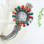 2015 Newest Fashion Antique Silver Metal Multi Color Rhinestone Watch