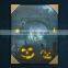 Halloween Scary Pumpkin Lighted up Led Canvas Painting