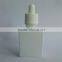 15ml rectangle white dropper glass bottle with childproof cap                        
                                                                                Supplier's Choice