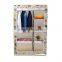 Non-woven fabric double door italian bedroom wardrobe