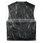 Customized Leather Motocycle Vest With No Patch Biker Vest