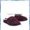 Navy/Burgundy snowflake knitted man slipper/mule slipper