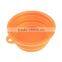 Contemporary top sell silicone foldable pet food bowl