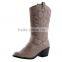 Fashion New Cowgirl Women Western Leather Boots