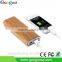 2016 ultra thin li-polymer wooden power bank for smartphone